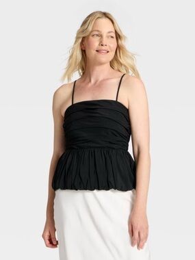 A New Day Women's Ruched Peplum Cami Top